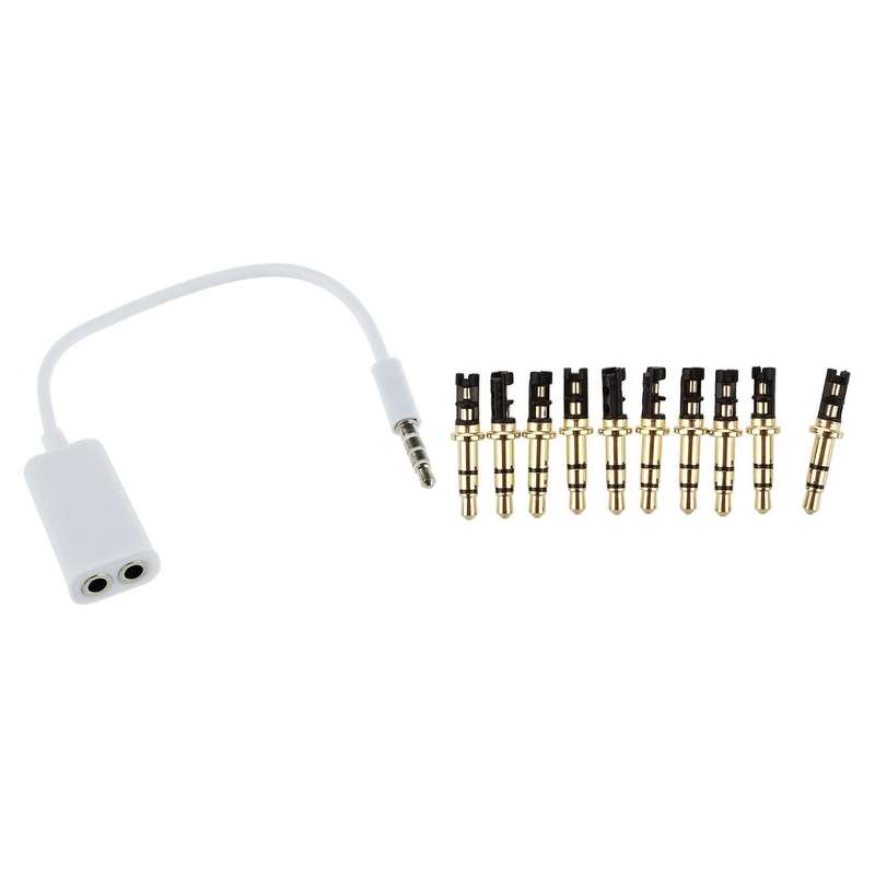 Dual 3.5mm Jack Stereo Headphone Adapter for Apple Ipad