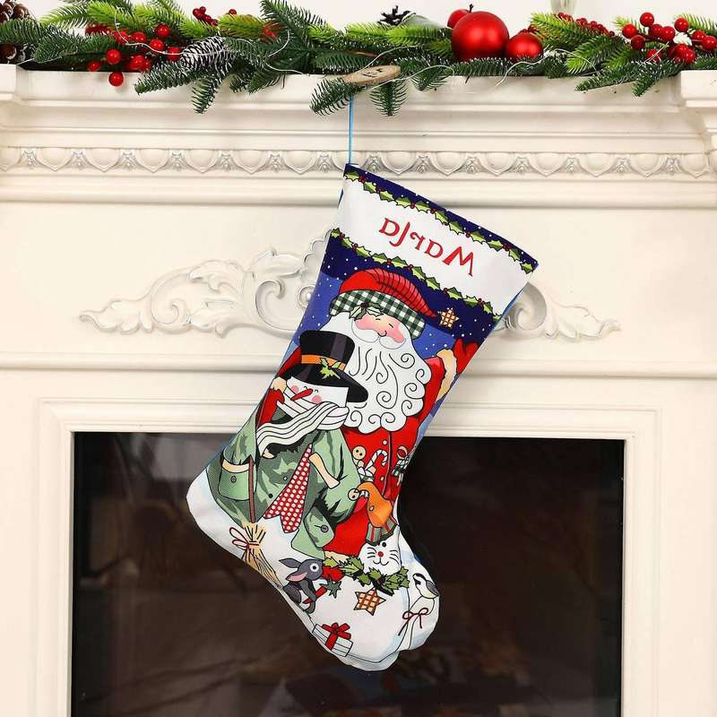 Large Christmas Stockings, Fireplace Christmas Tree, Santa Claus