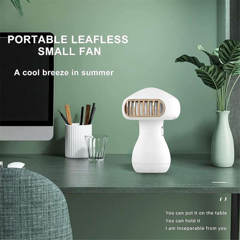 500 Mah Battery Usb Rechargeable Fan for Office Camping Outdoor,white