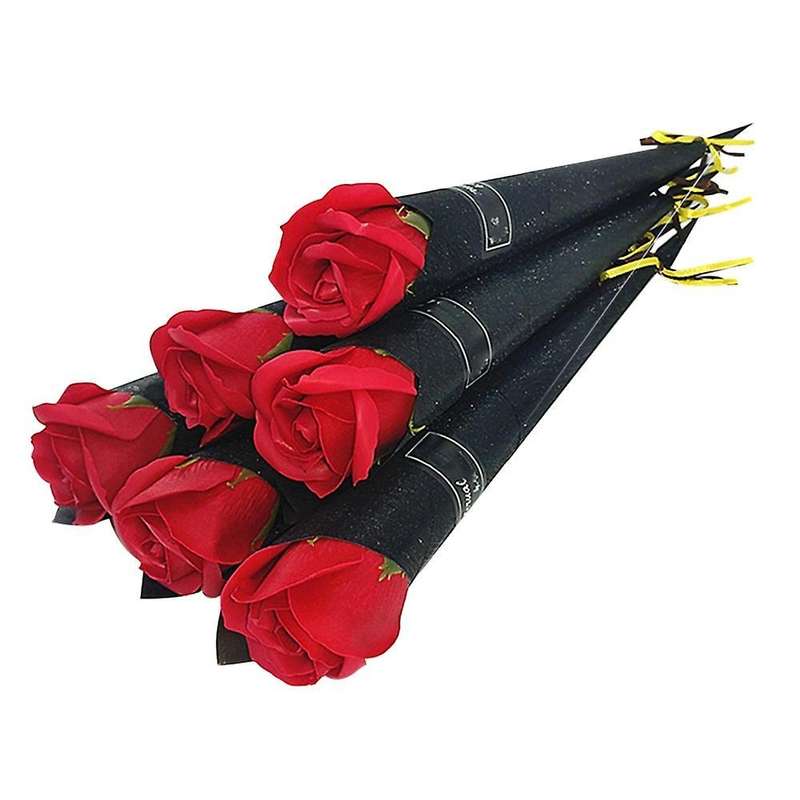 10pcs Single Rose Simulation Korean Rose Soap Flower 1