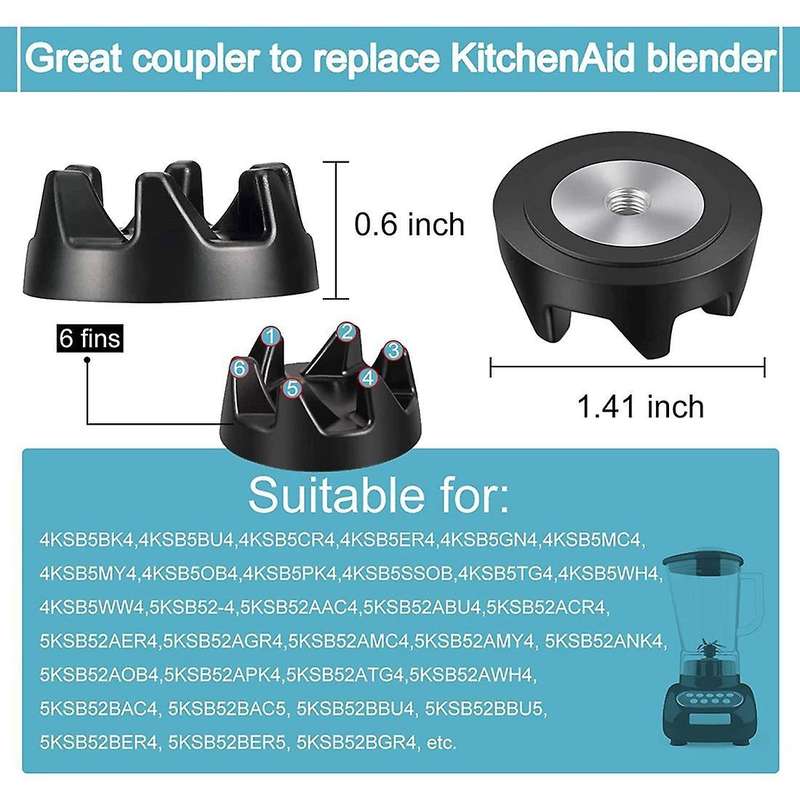 5 Pieces 9704230 Mixer Parts Mixer Coupler Rubber Gear Coupler