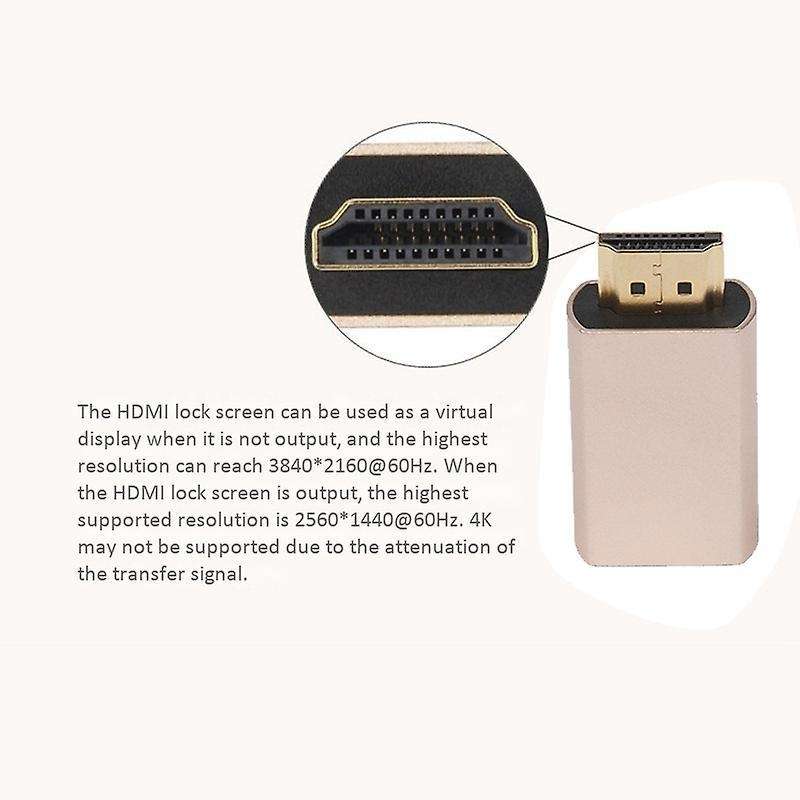 Hdmi Lock Screen Signal Holder Kvm Hdmi2.0 Virtual Adapter Dummy Plug