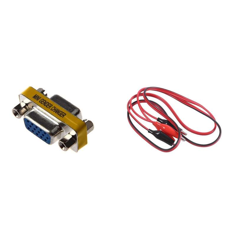 2 X 92 Cm Dual Double Ended Probe Cayman Alligator Clip Ca