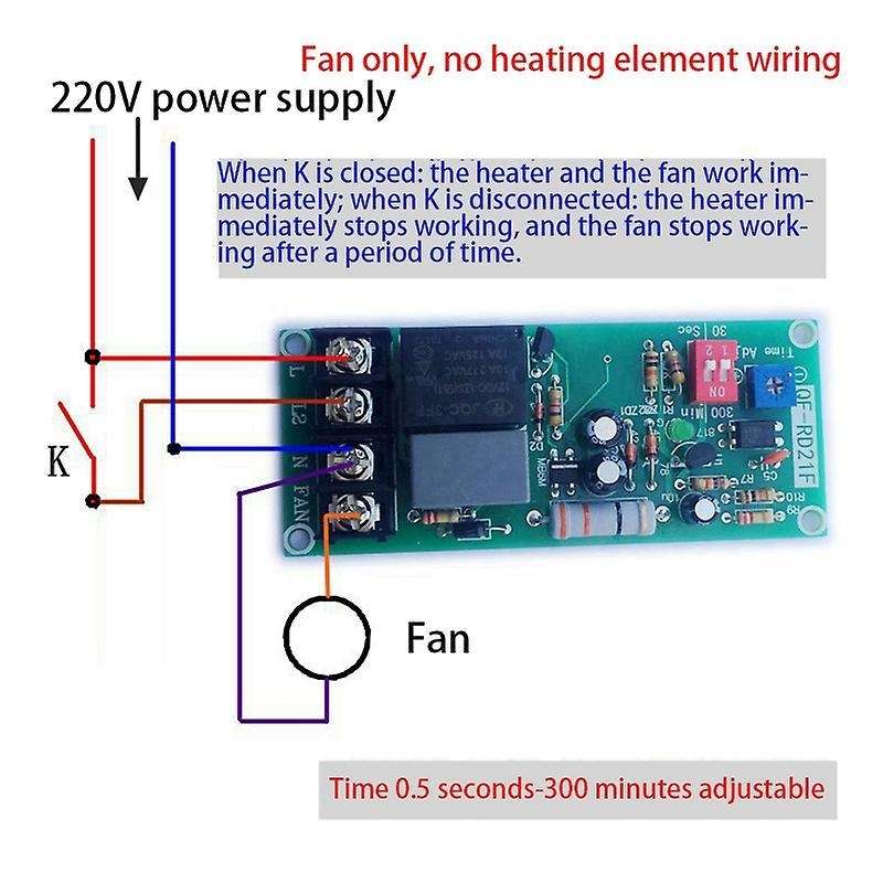 Ac100v-220v Timer Control Relay Module for Exhaust Fan Mr22 19