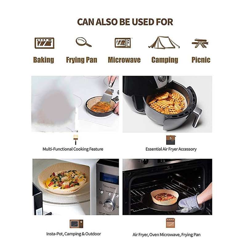 30pcs Air Fryer Parchment Paper Liners Non-stick Paper(6.30 Inch)