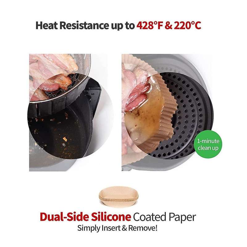 30pcs Air Fryer Parchment Paper Liners Non-stick Paper(6.30 Inch)