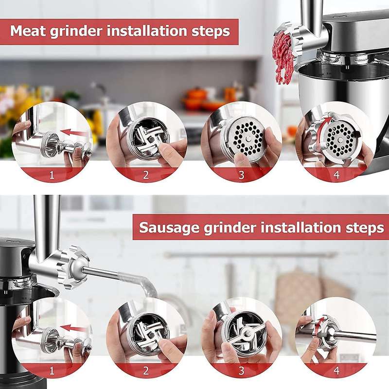 Meat Grinder Attachments for Ken-wood Stand Mixer,stuffer Accessories