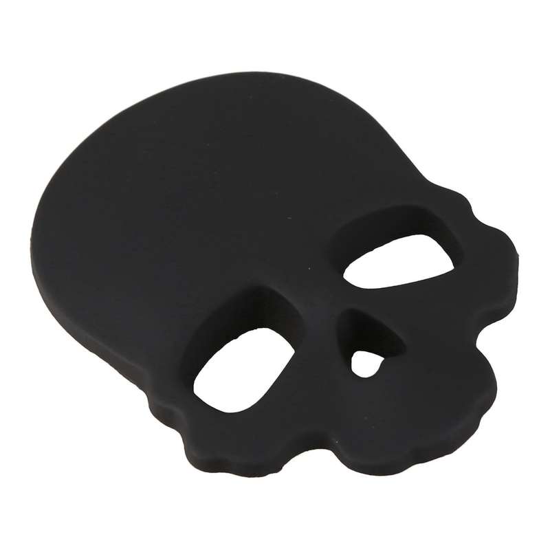 Skull Bone Diseno 3d Motocicleta Coche Emblema Adhesivo Negro
