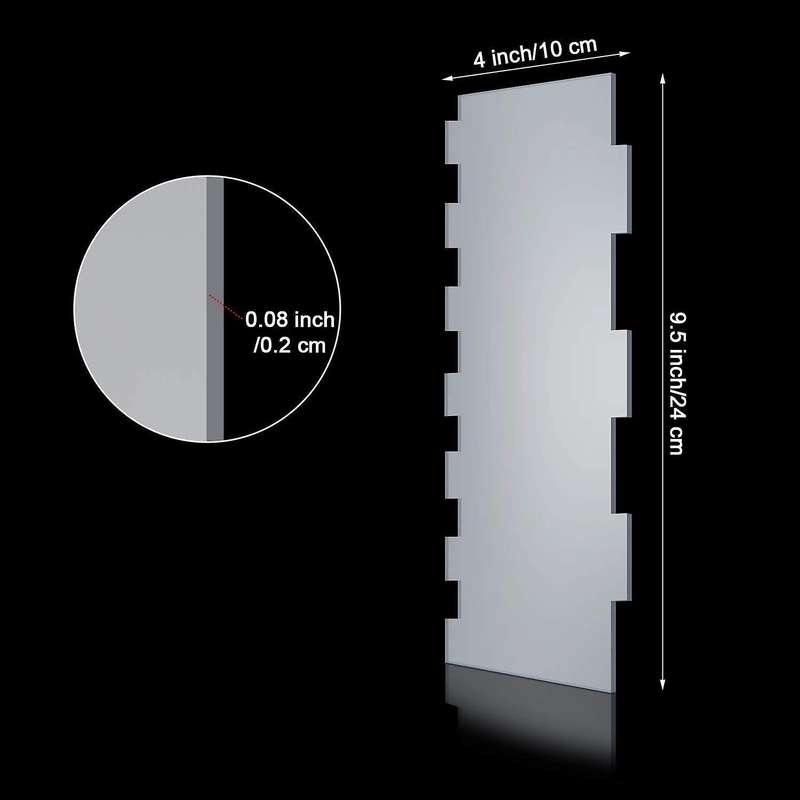 12 Inch Acrylic Cake Scraper and 9.5 Inch Cake Scraper for Cream