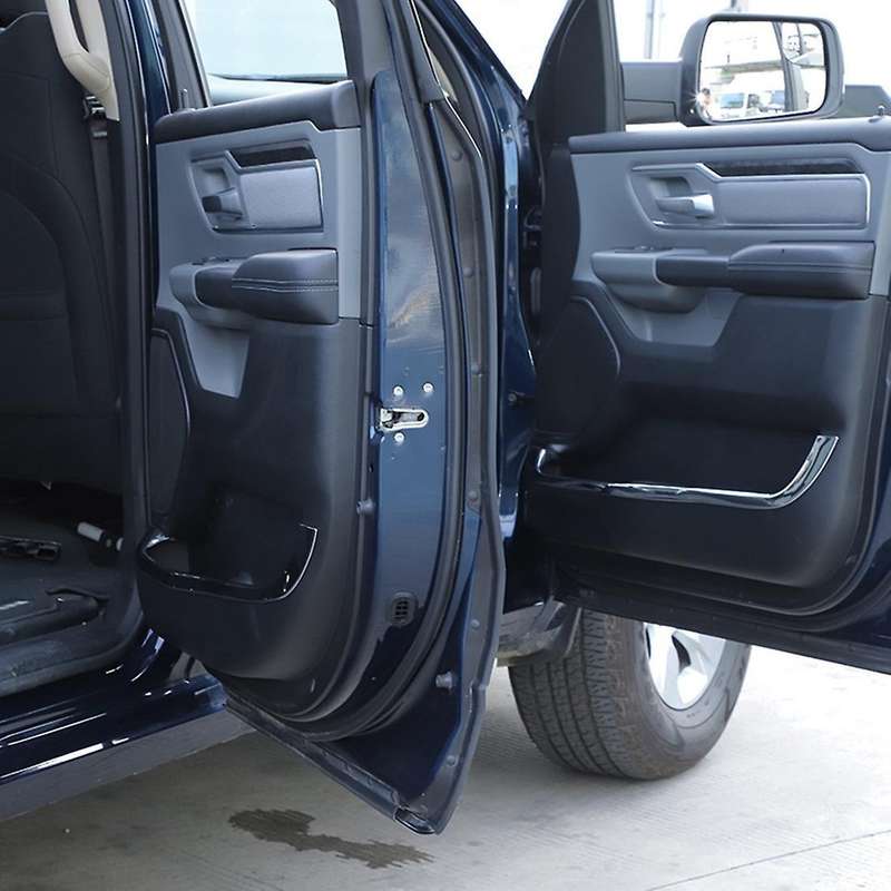 For Dodge Ram 2018-2022 Door Storage Box Groove Trim,abs Silver