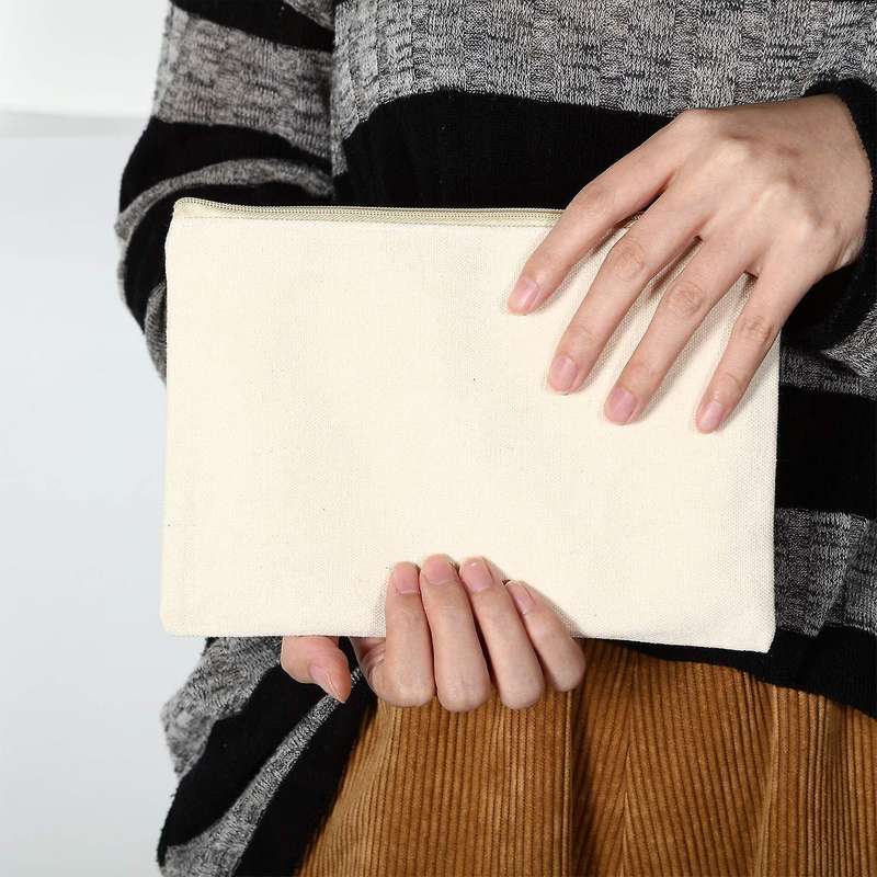 Canvas Cosmetic Bag Multipurpose Cosmetic Pouch Zipper Makeup Bags