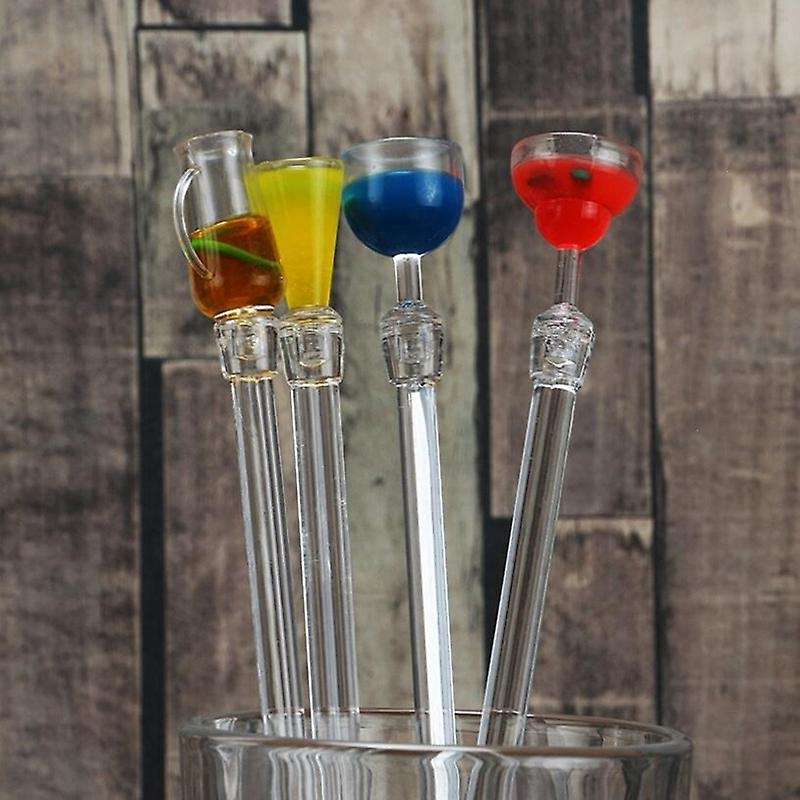 10pcs Acrylic Drink Juice Puddler Stirring Coffee Mixing Spoon Set