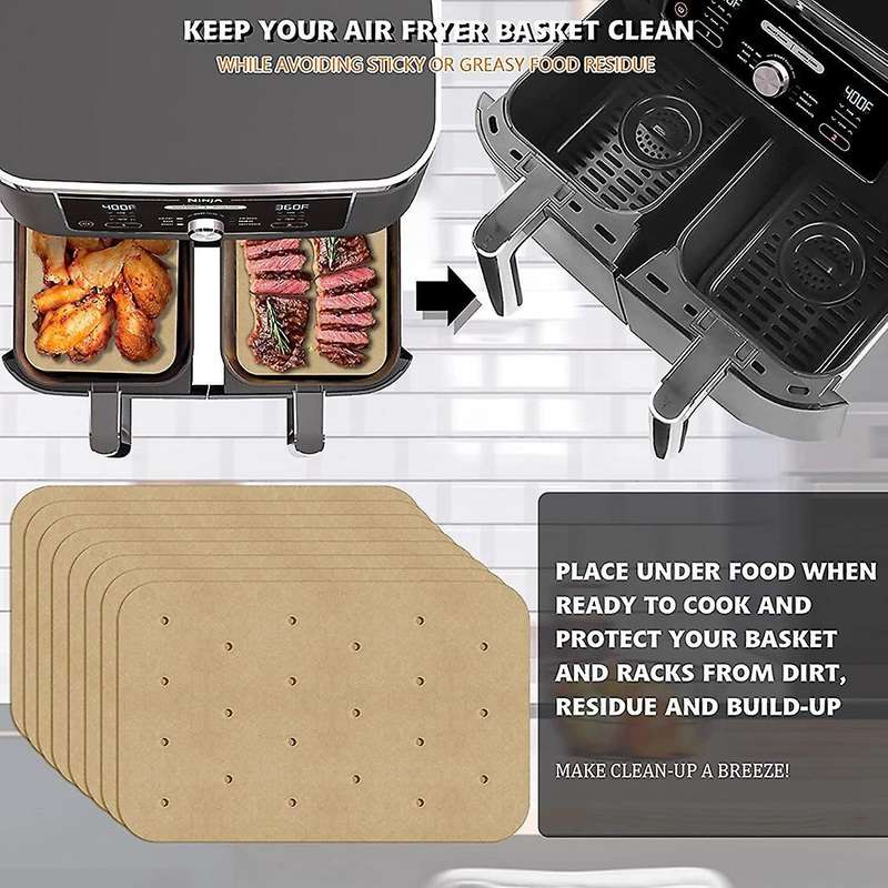 100 Pcs Air Fryer Liners,for Ninja Foodi Xl 6 In 1 Dz201 Air Fryer