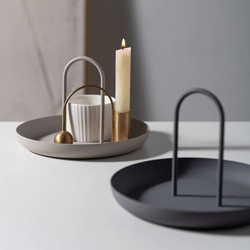 Desktop Storage Tray Nordic Plastic Round Jewelry Trays Living,b
