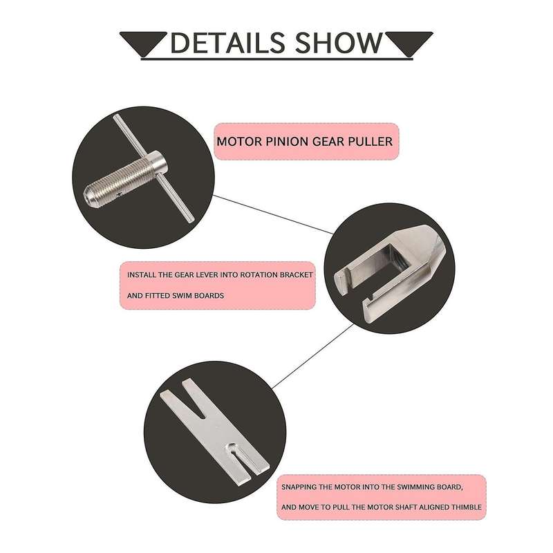 Motor Pinion Gear Puller Remover Tools Set Aluminium Alloy