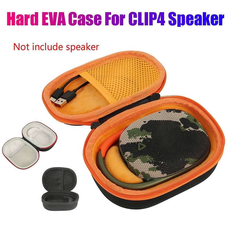 Hard Eva Case for Jbl Clip4 Speaker Protective Bag (inside Orange)
