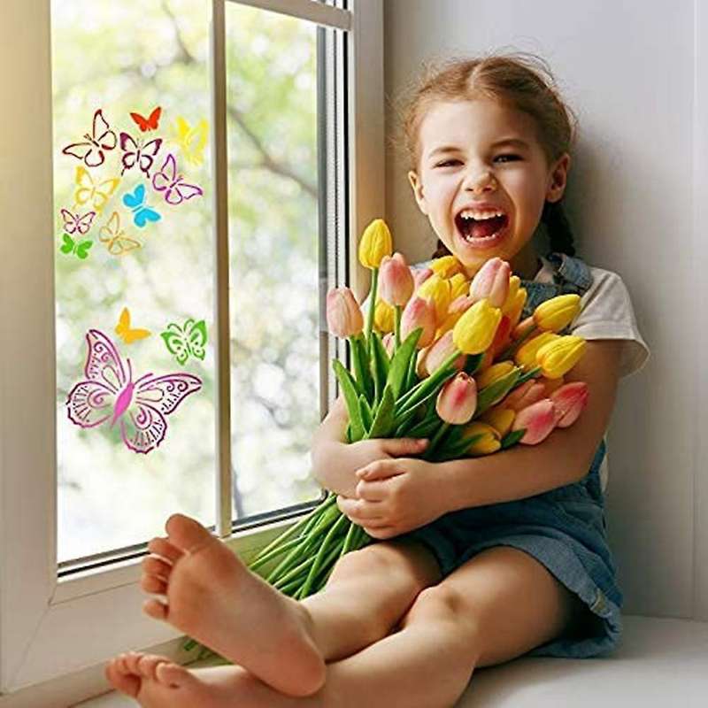 16pcs Reusable Butterfly Stencils Butterfly Template Art Painting