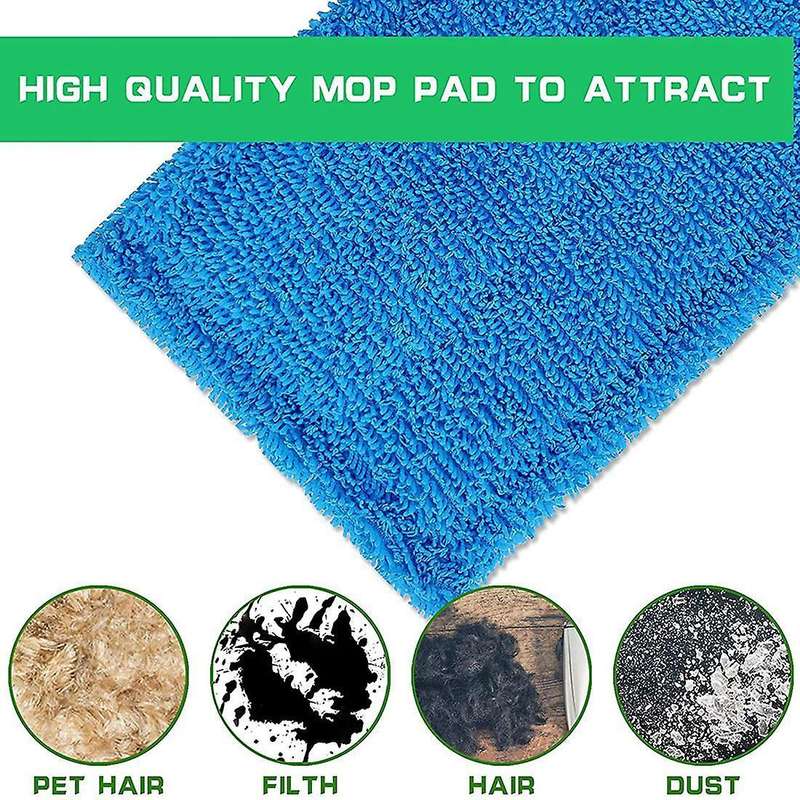 4 Reusable Microfiber Mop Pads Compatible with Swiffer Sweepers