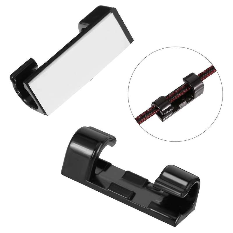 100pcs Cable Clips Cable Tidy Wire Holder Organiser Black
