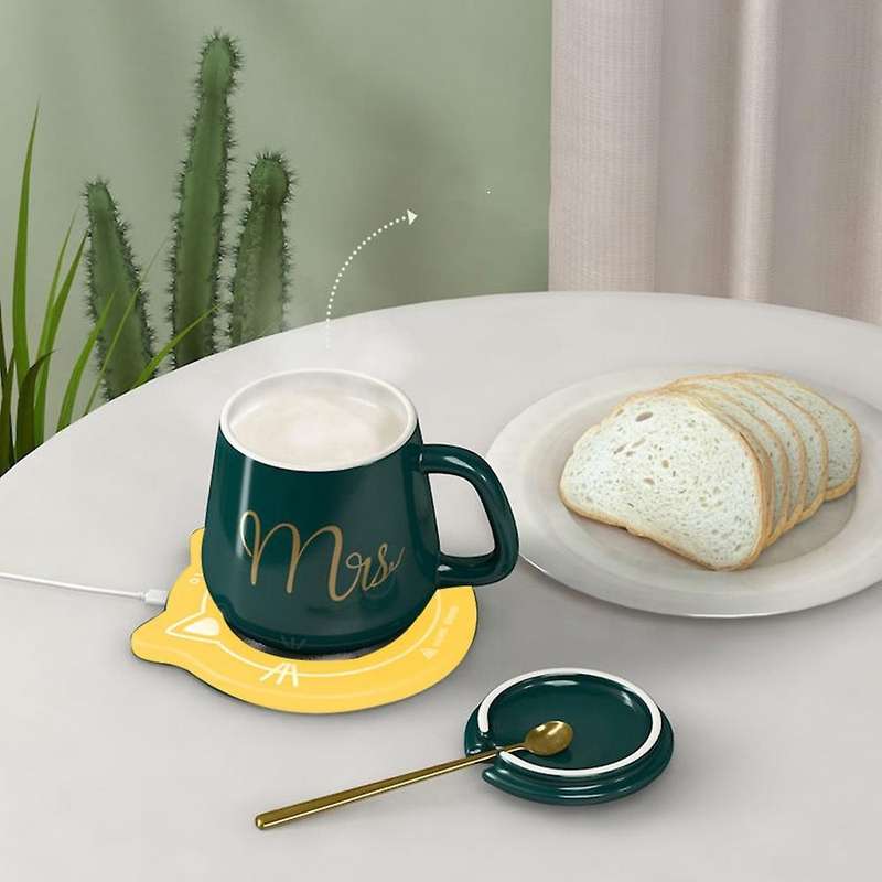 Smart Coffee Warmer Base,electric Cup Plate,for All Cups Yellow