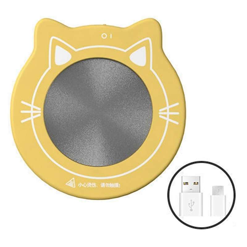 Smart Coffee Warmer Base,electric Cup Plate,for All Cups Yellow