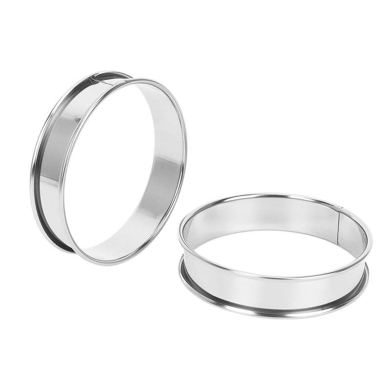 6 Pcs Cooking Round Cake Ring Mold, Stainless Steel Muffin Tart Rings