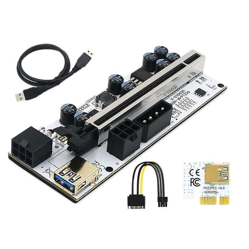 New Version 010-x Pcie Riser with Led for Gpu Btc Mining(1 Pcs)