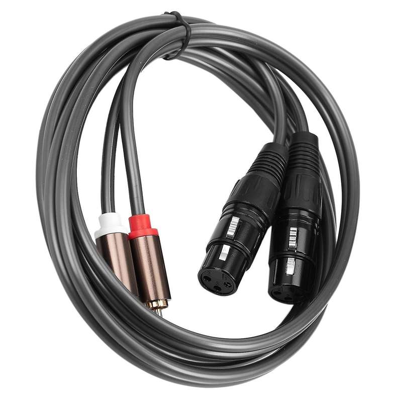 Dual Female Xlr to Rca Cable,heavy Duty 2 Xlr Female to 2 Rca Male
