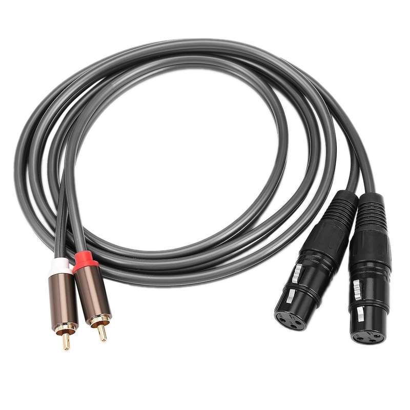 Dual Female Xlr to Rca Cable,heavy Duty 2 Xlr Female to 2 Rca Male