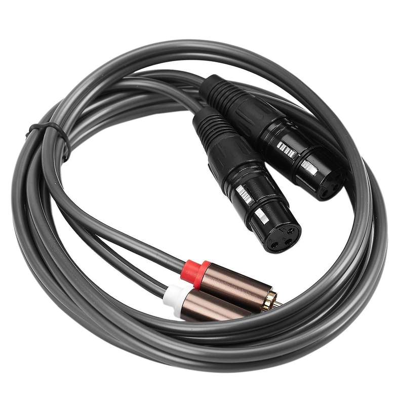 Dual Female Xlr to Rca Cable,heavy Duty 2 Xlr Female to 2 Rca Male