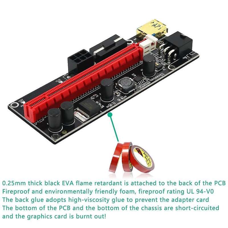 009s Plus Pci-e 1x to 16x Extender Adapter for Btc Miner(1 Pcs)