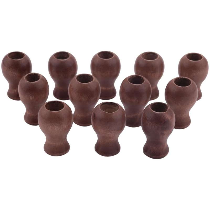 12 Pack Window Blind Wood Cord Pull End for Blinds Or Shades Brown
