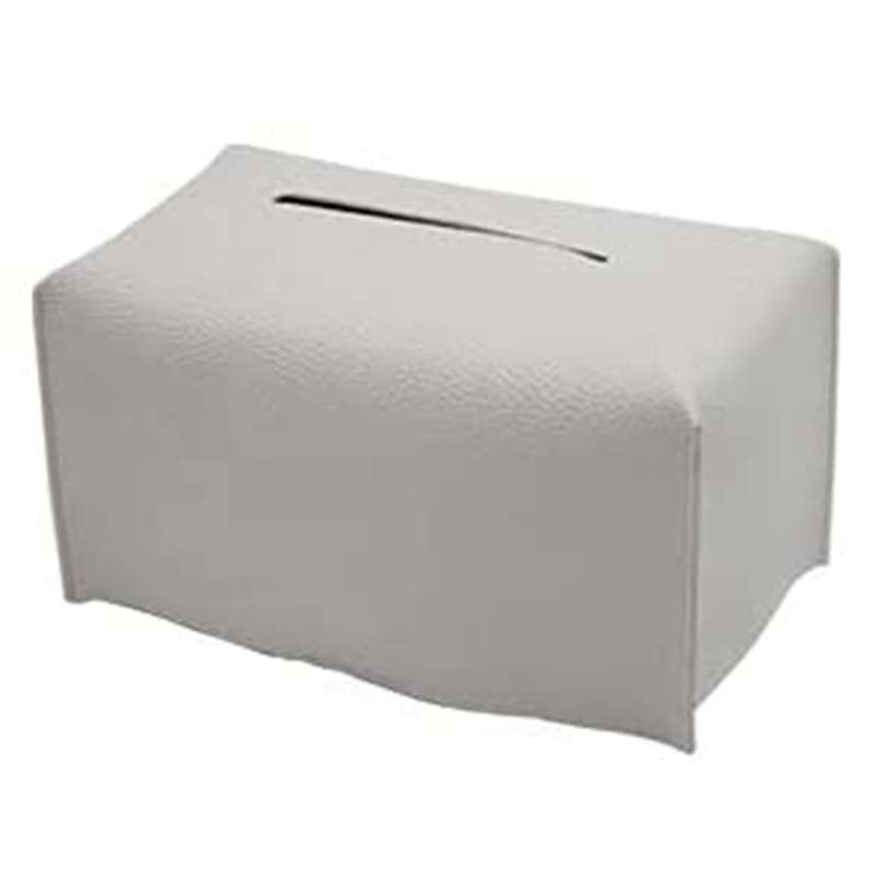 Tissue Box Cover, Modern Decorative Pu Leather Rectangular Tissue Box