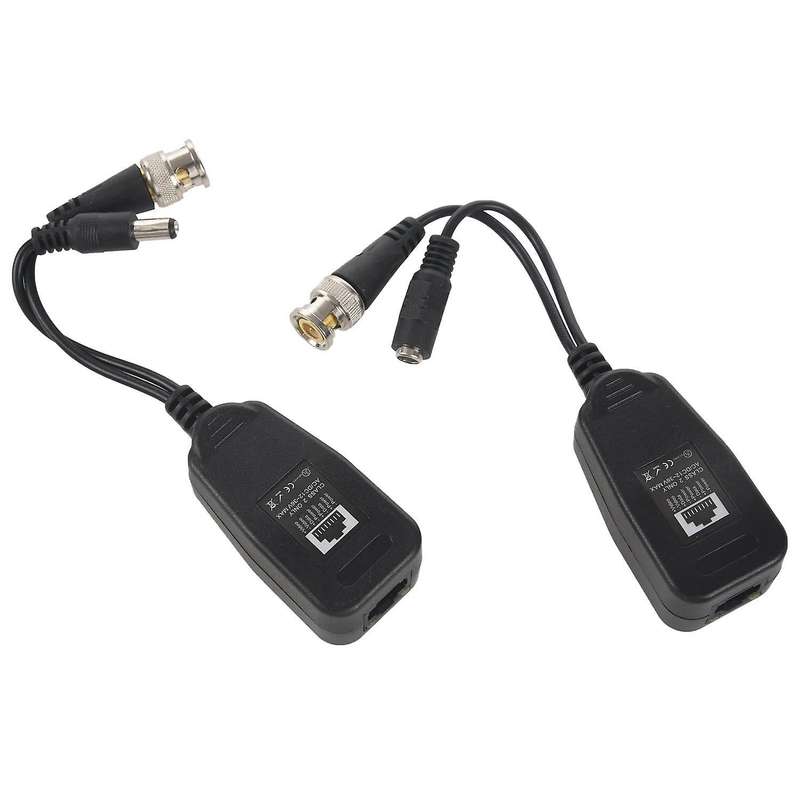 4 Pairs Passive Video Balun Transmitter & Transceiver with Cable