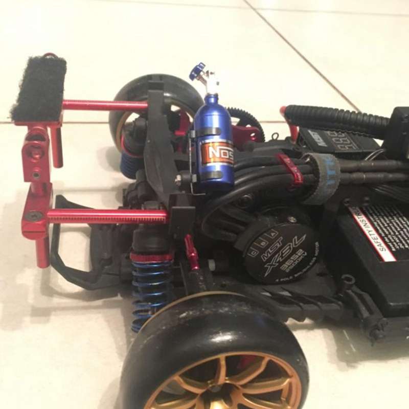 Metal Simulated Nos Nitrogen Bottle for 1/10 Rc Crawler Car -blue