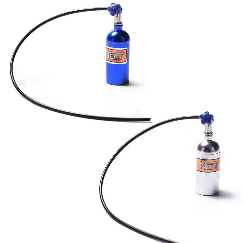 Metal Simulated Nos Nitrogen Bottle for 1/10 Rc Crawler Car -blue
