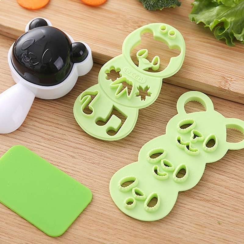 1set Cute Panda Onigiri Shaper Rice Ball Mold Diy Sushi Mould