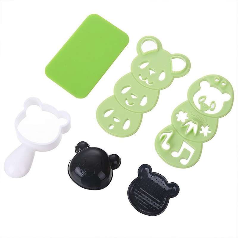 1set Cute Panda Onigiri Shaper Rice Ball Mold Diy Sushi Mould