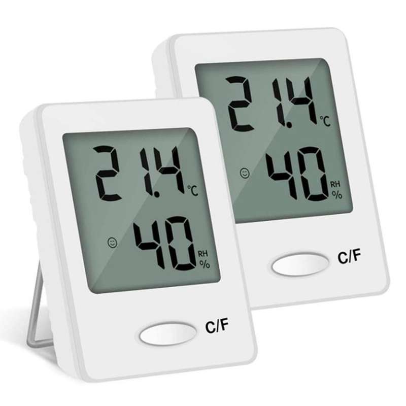 2 Pieces Of Mini Lcd Digital Thermometer Office Indoor Hygrometer