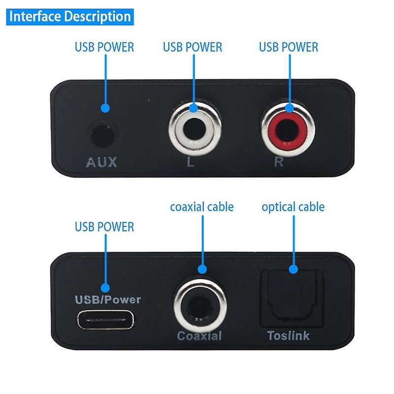 Analog to Digital Audio Coaxial Converter Digital Audio Converter