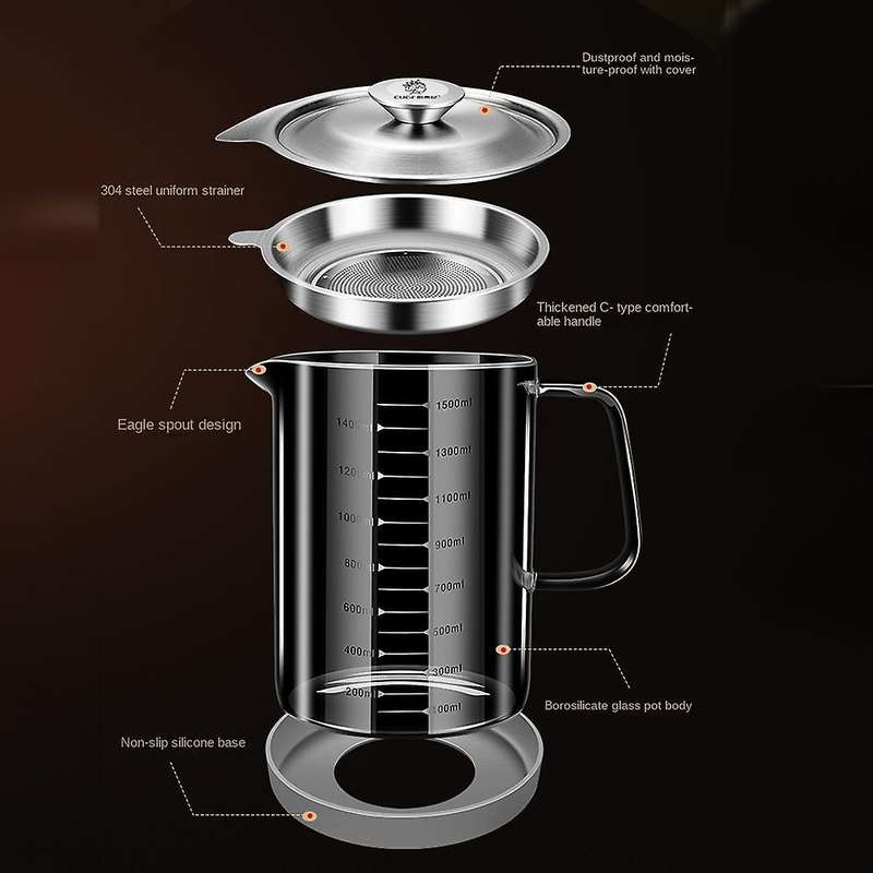 Glass Oil Filter Pot with Scale Oil Separator&storage Tank