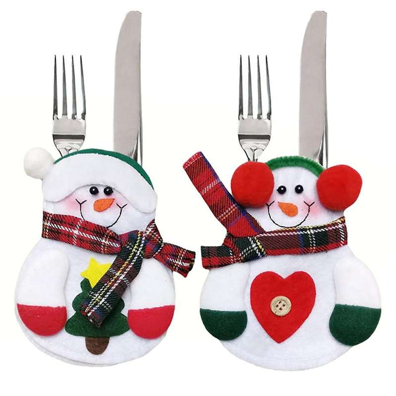 8 Pieces Of Tableware Storage Bag Party Gifts Christmas Decorations