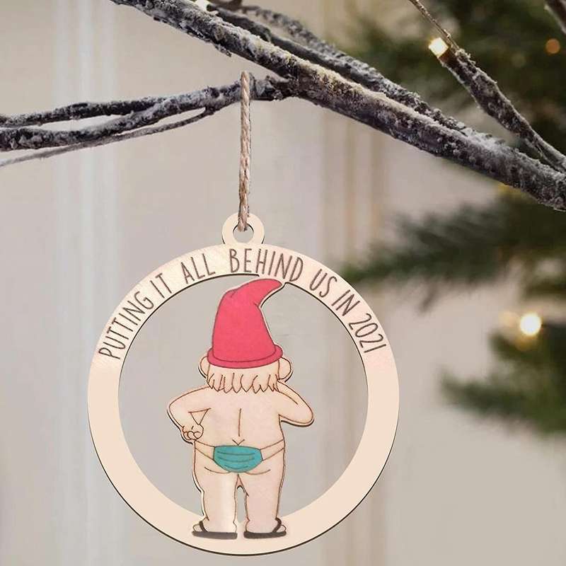 Wooden Hollow Carving Hanging Decor, for Christmas Tree, Wall, A
