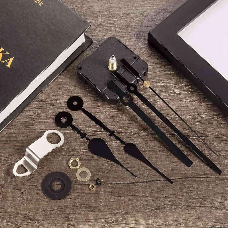 High Torque Long Shaft Movement with 2 Different Pairs Of Hands Black
