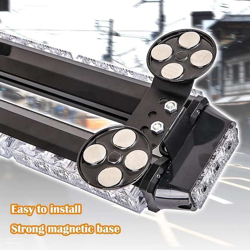 Amber White 30 Led High Intensity Emergency Warning Lighting Bar
