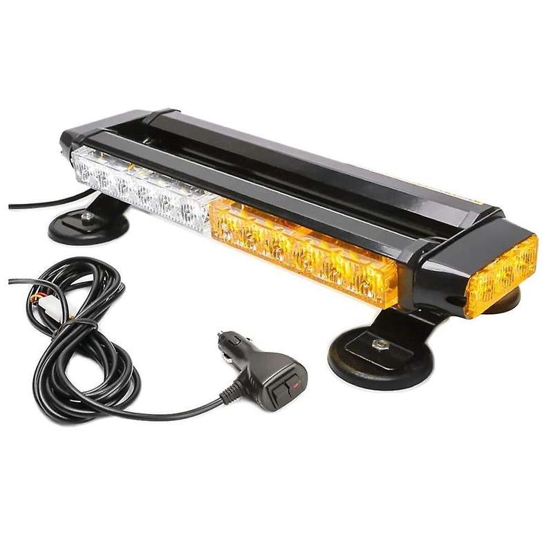 Amber White 30 Led High Intensity Emergency Warning Lighting Bar