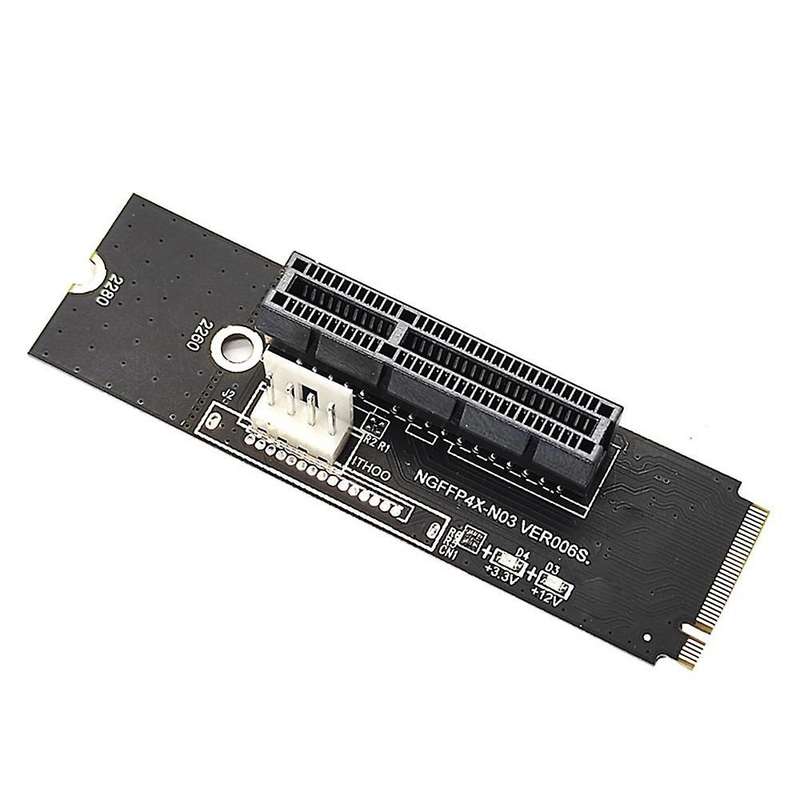 2pcs Ngff M.2 to Pci-e 4x Riser Card Express 1x to 16x Adapter Card