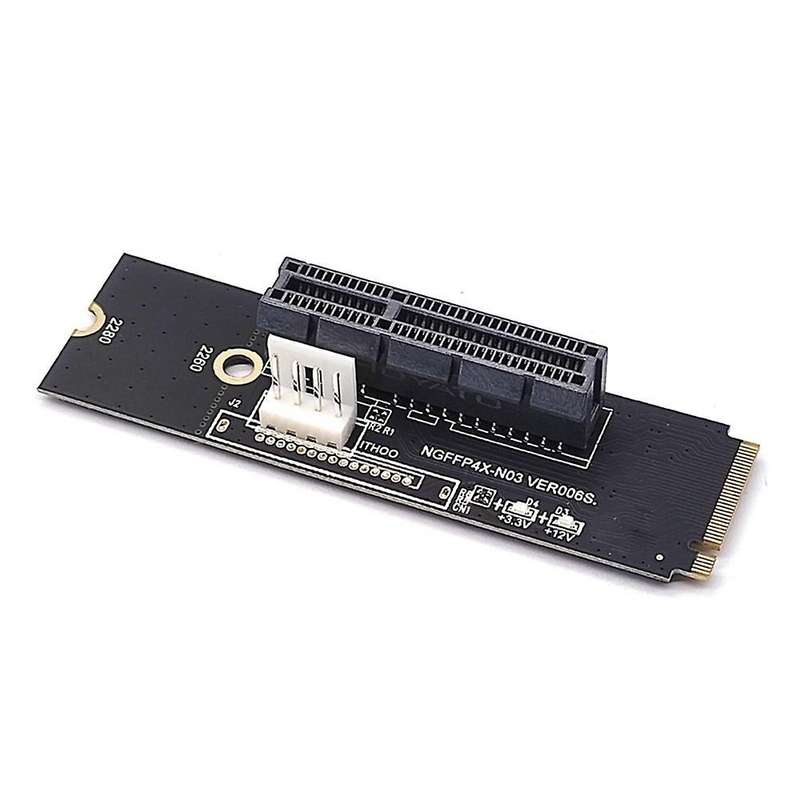 2pcs Ngff M.2 to Pci-e 4x Riser Card Express 1x to 16x Adapter Card