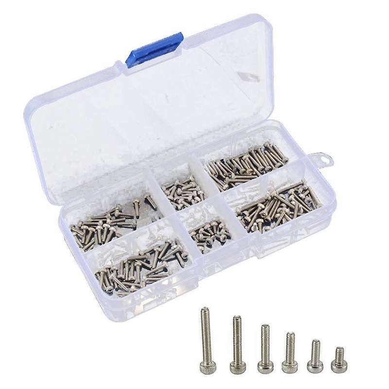 180pcs/set M2 * 4 / 6 / 8 / 10 / 12 / 16mm Screw Stainless Steel Kit