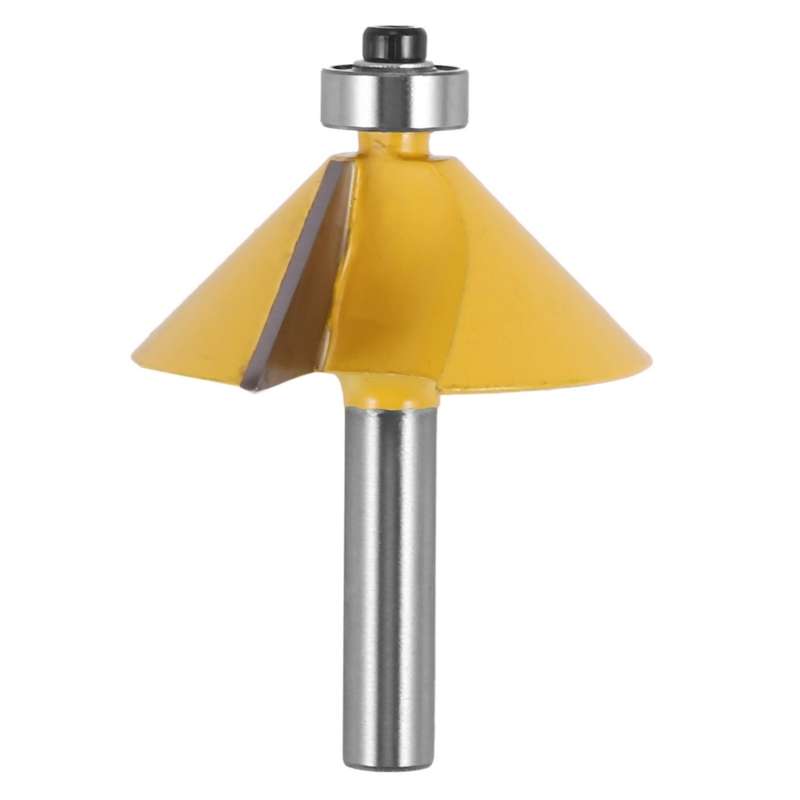 1pc 8mm Shank Large 45 Degree Chamfer Bevel Edging Router Bit Tool